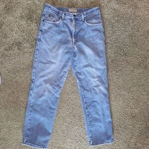 L.L. Bean Flannel Lined Mens Blue Denim Jeans Sz 33x30 Classic Fit